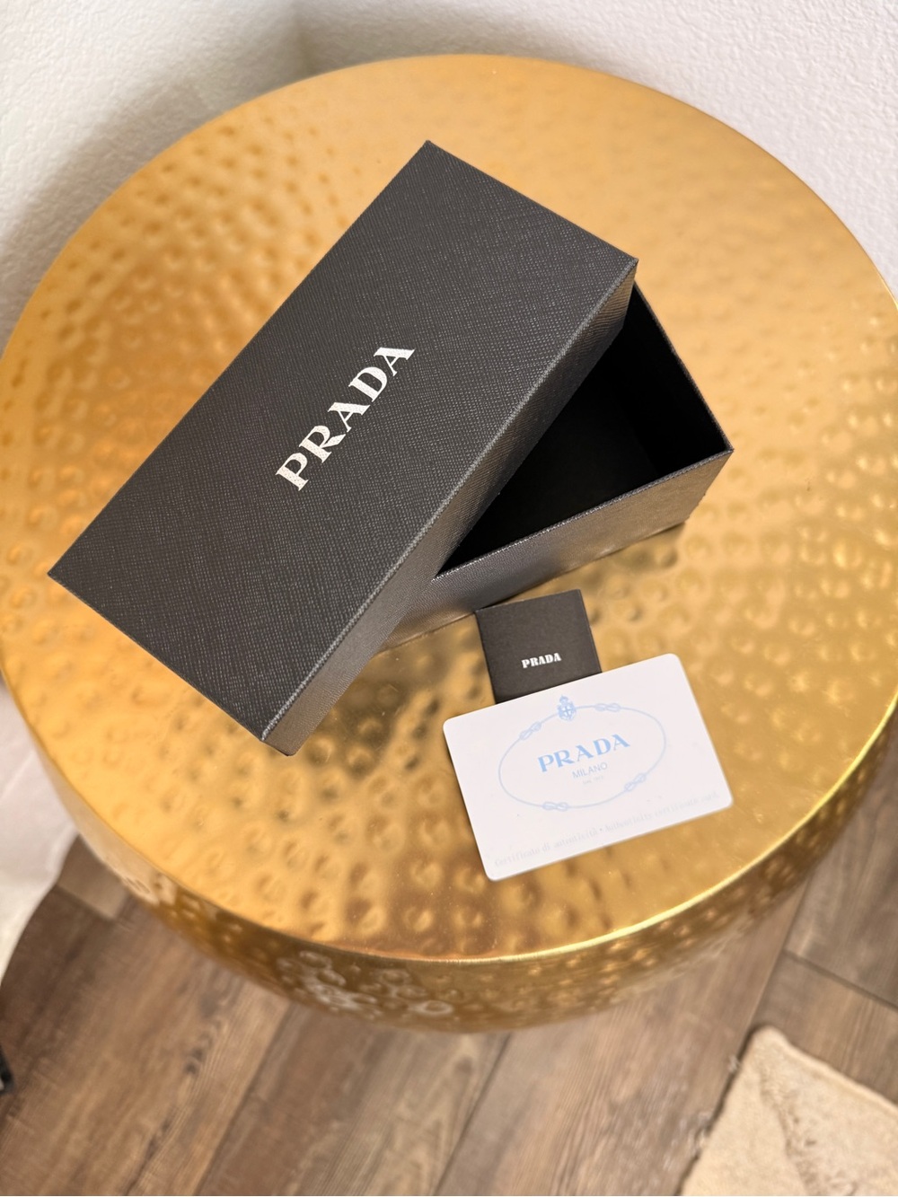 Prada Black Eyewear/Accessories Box with White Logo
